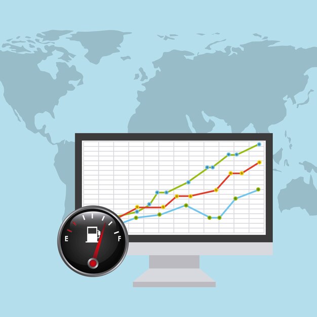 A digital dashboard displaying real-time data on optimized delivery routes, highlighting metrics such as fuel consumption, delivery times, and route efficiency.