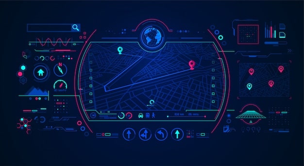A dashboard interface displaying real-time traffic data and optimized routes for delivery vehicles, illustrating the dynamic nature of AI-powered route optimization.
