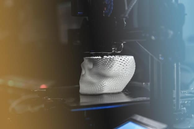 A close-up of a 3D printer creating a complex metal component for aerospace. The image should highlight the precision and intricate detail achievable through additive manufacturing. Focus on conveying the high-tech nature of the process and its potential for producing specialized parts.
