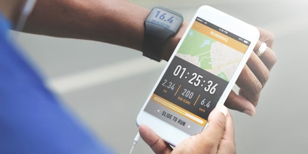 A close-up shot of a mobile app interface displaying real-time tracking information for a package being delivered. The app shows a map with the delivery driver's current location, estimated time of arrival, and various delivery options.