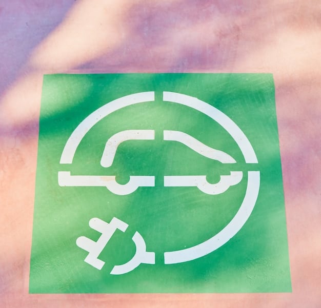 A detailed close-up of an electric vehicle's charging port with an EPA compliance sticker visible on the vehicle's frame, highlighting the connection between electric vehicles and regulatory standards.