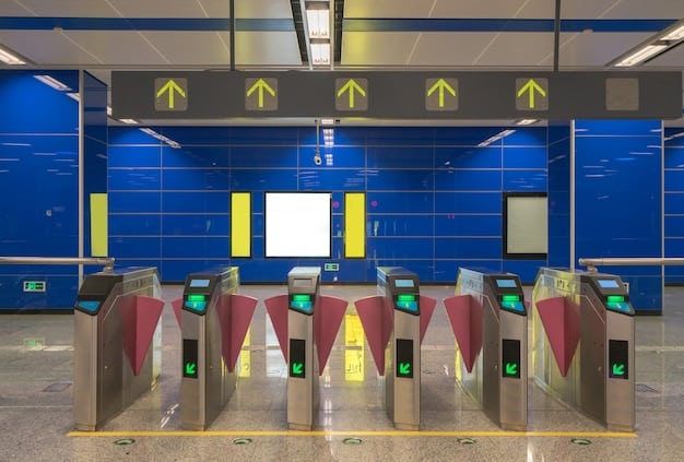 A modern train station featuring well-lit platforms, clear signage, real-time information displays, and comfortable seating, emphasizing accessibility and convenience for all passengers.