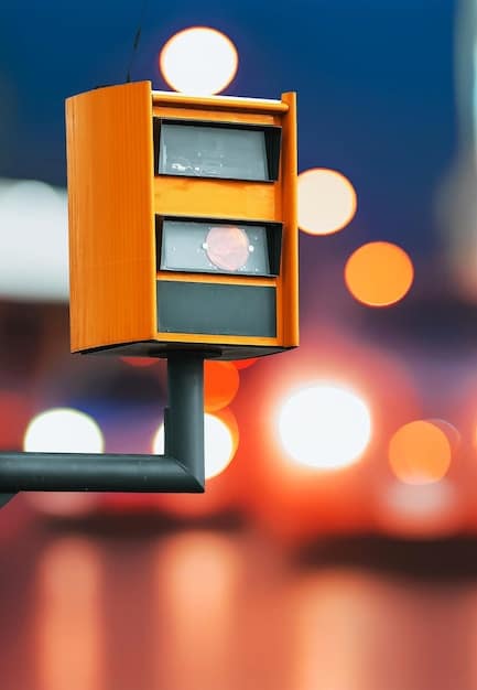 A detailed close-up of a smart street light with integrated sensors, displaying real-time data analytics on a tablet screen held nearby, symbolizing data-driven decision-making in smart urban management.
