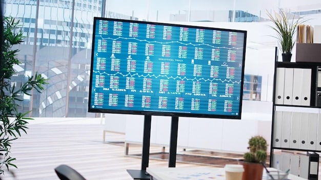 A detailed view of a smart city control room. Multiple screens display real-time data feeds, including traffic patterns, crime hotspots, and emergency vehicle locations. Operators are shown analyzing the information and coordinating responses.