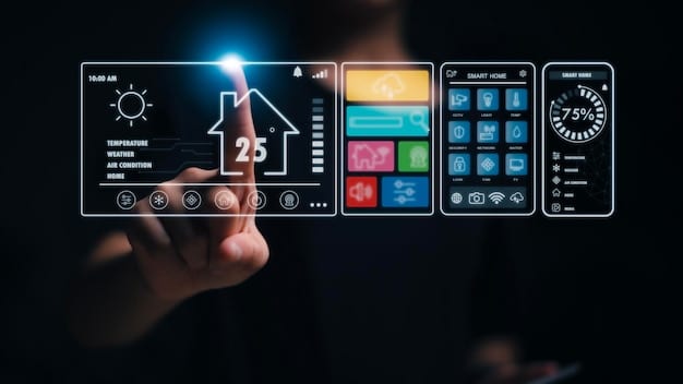 A control panel interface displaying real-time energy consumption data and lighting control options for a smart city lighting system, showing adjustable brightness levels and scheduling features.