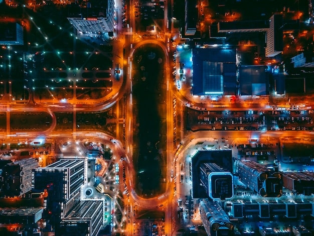 Close-up shot of an autonomous vehicle's sensor suite, including LiDAR, radar, and cameras, highlighting the intricate technology that enables self-driving capabilities in an urban setting.