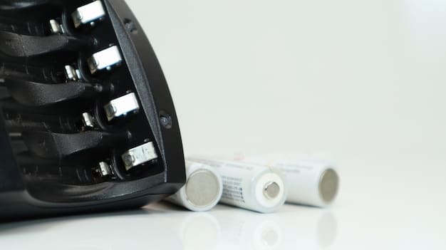 A close-up photo of different electric vehicle charging plugs (CCS, CHAdeMO, Tesla) neatly arranged and labeled on a wall or display board. Focus on the variety and differences in design, highlighting the need for standardization. Use a clean, well-lit background to emphasize the technology.